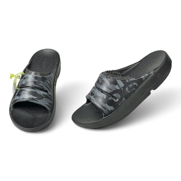 OOFOS Shoes - OOFOS OOAHH Sport Slide - Black Camo Sandals Men’s 7 / Women’s 9 New